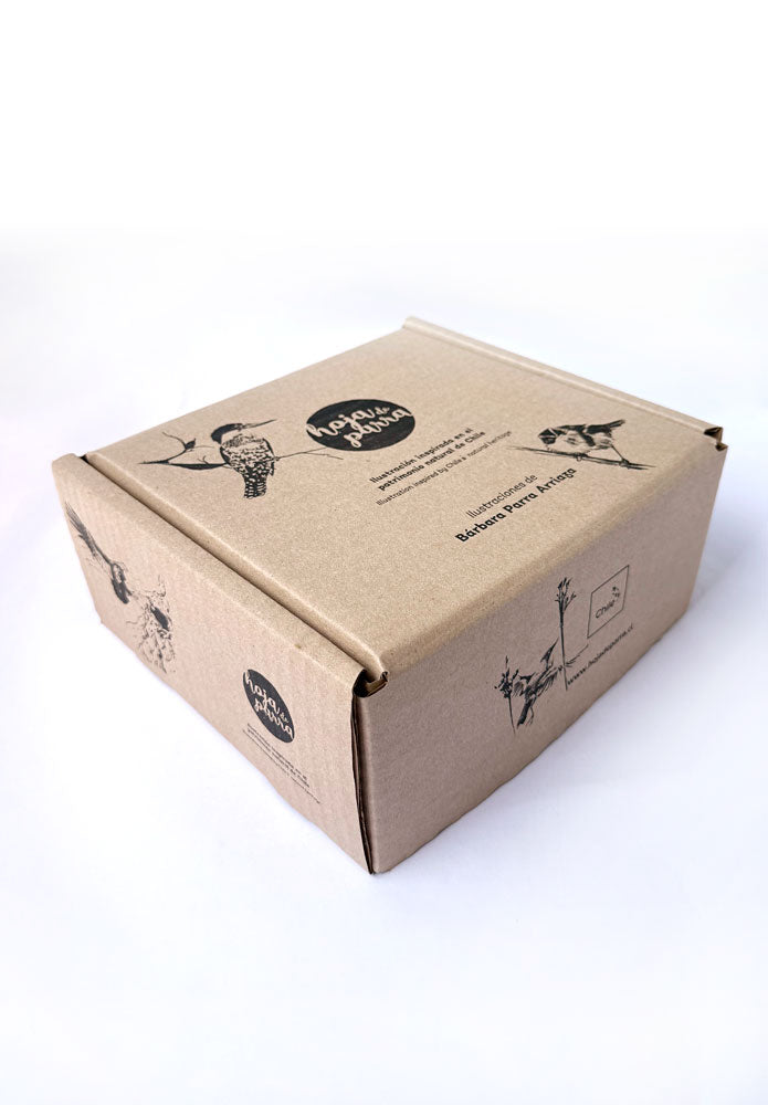 Pack 4 tazones enlozados aves chilenas + ENVÍO GRATIS