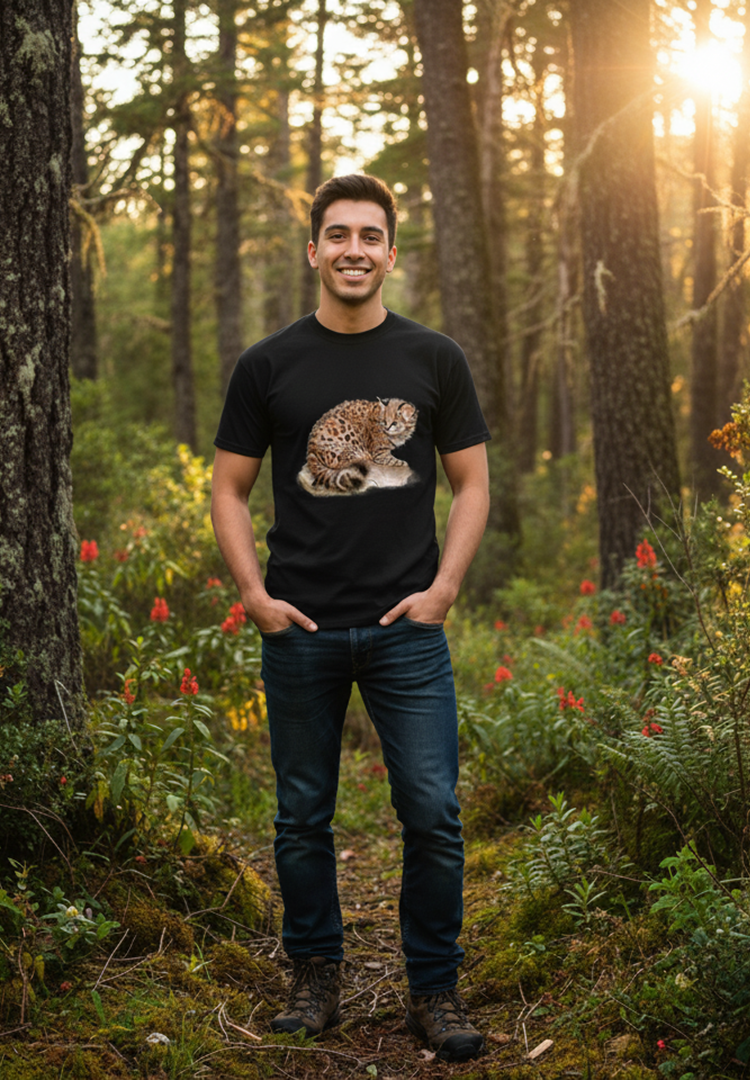 Polera ilustrada Gato Huiña