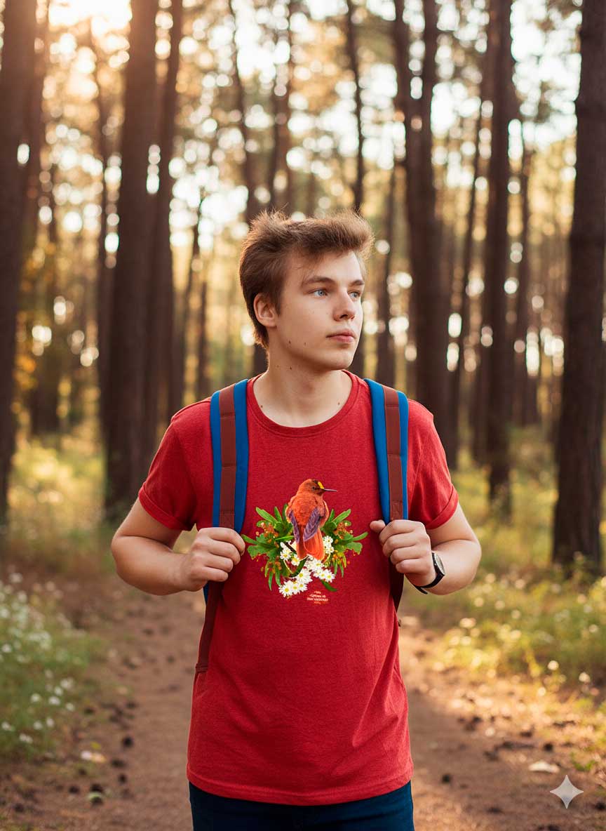 Polera Picaflor macho de Juan Fernández