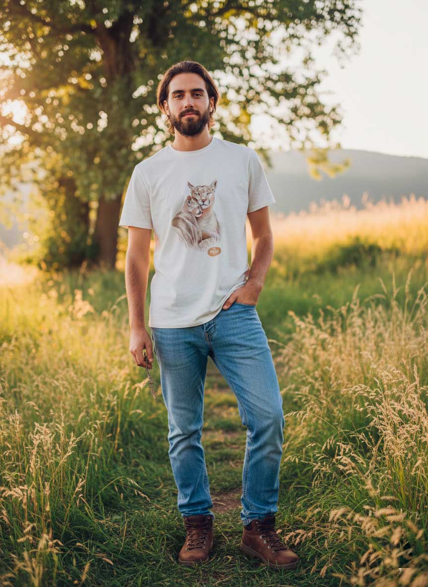 Polera ilustrada Puma (Puma concolor)