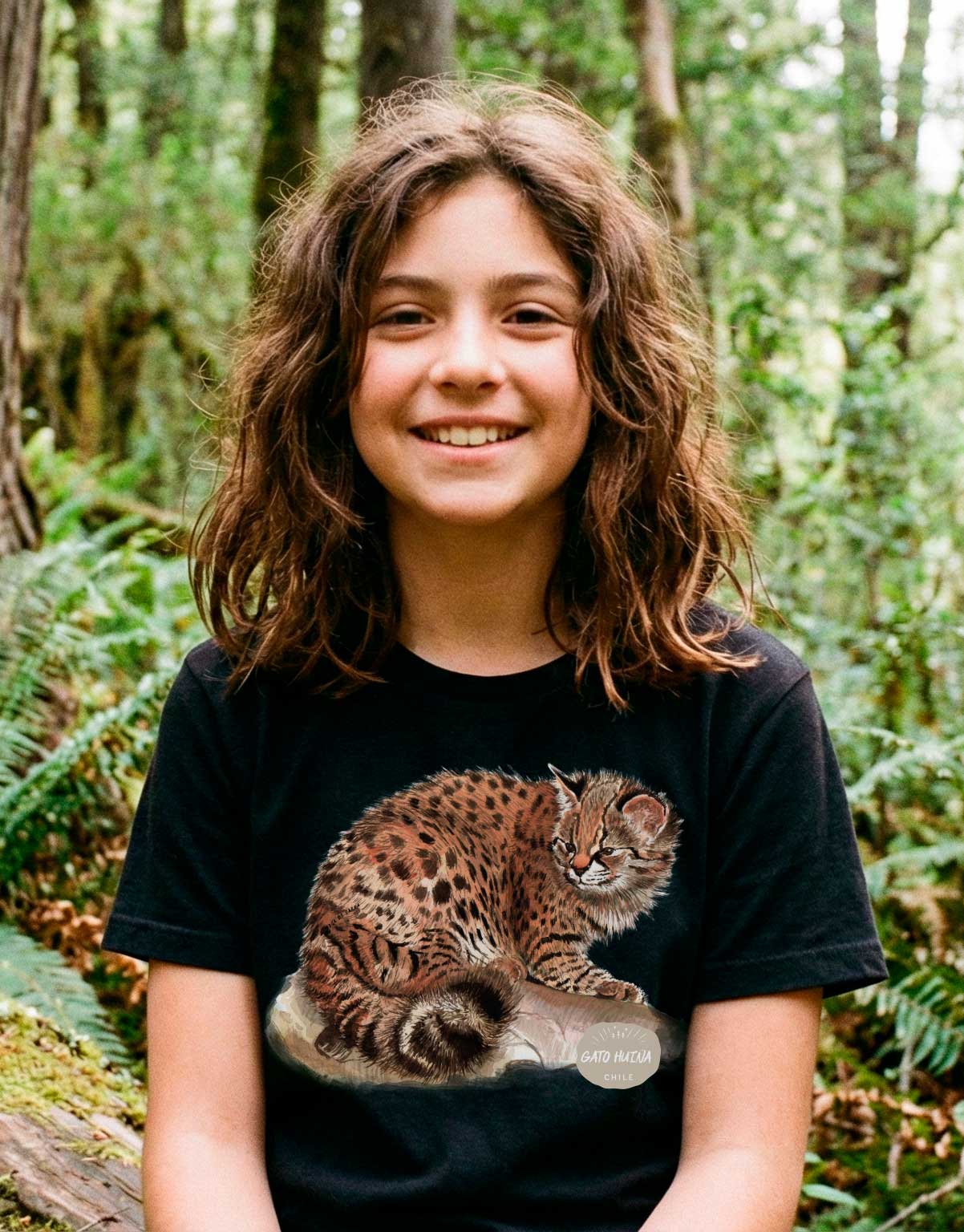 Polera infantil Gato Huiña