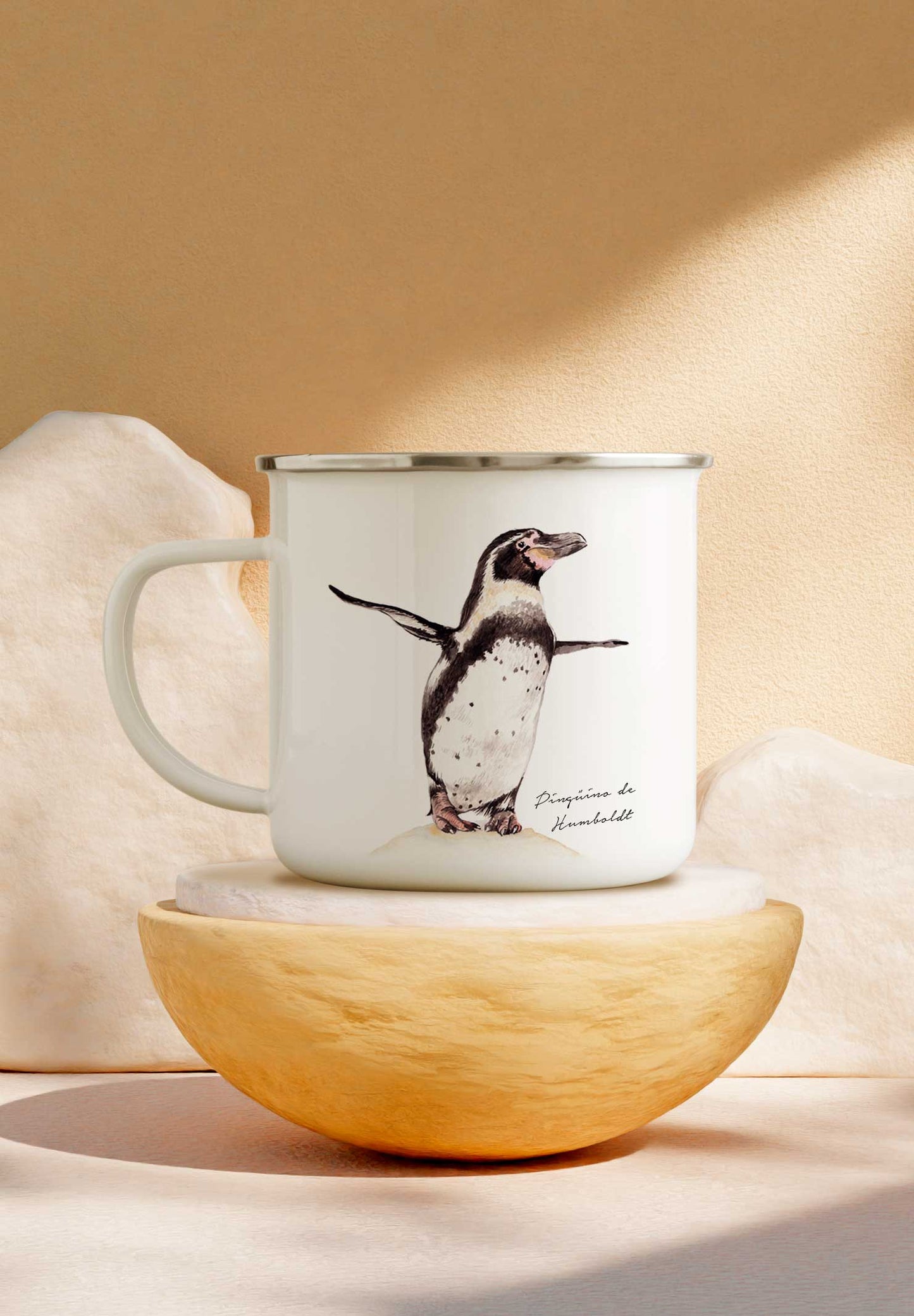 Tazón enlozado Pingüino de Humboldt