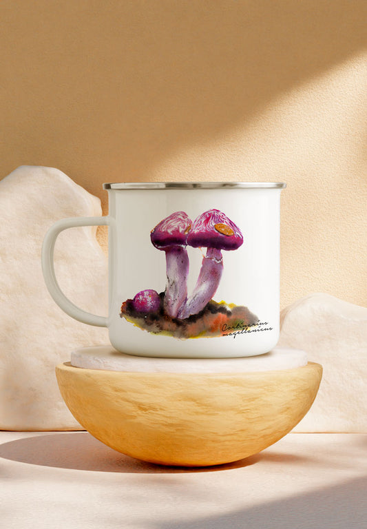 Tazón enlozado ilustrado Cortinarius magellanicus