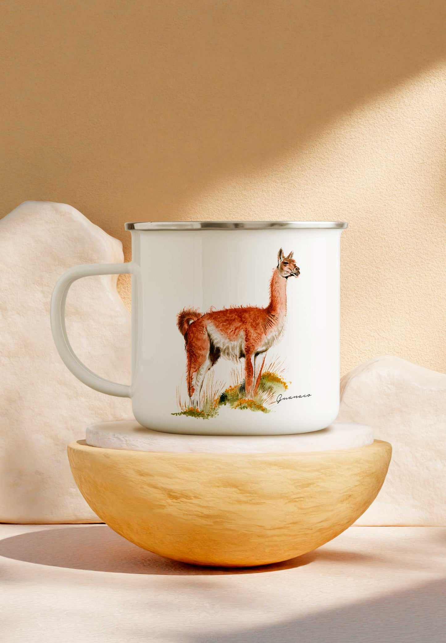 Tazón enlozado Guanaco