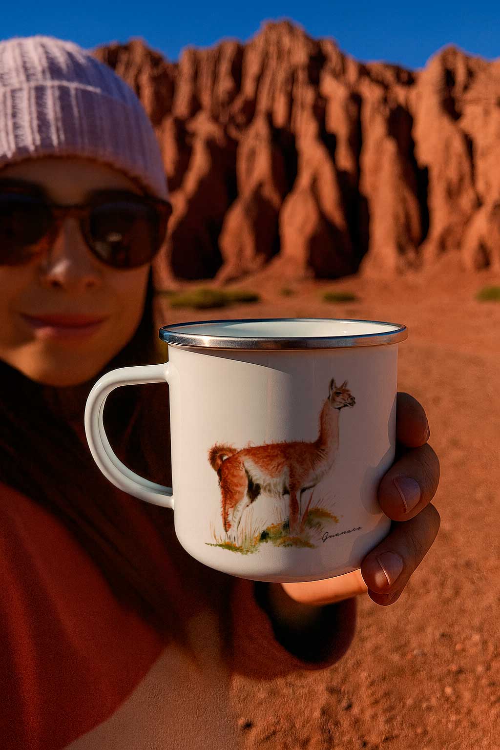 Tazón enlozado Guanaco