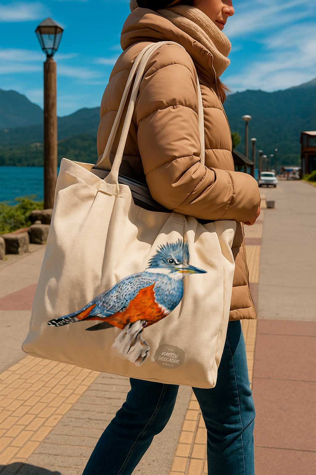 Tote bag algodón Martín Pescador