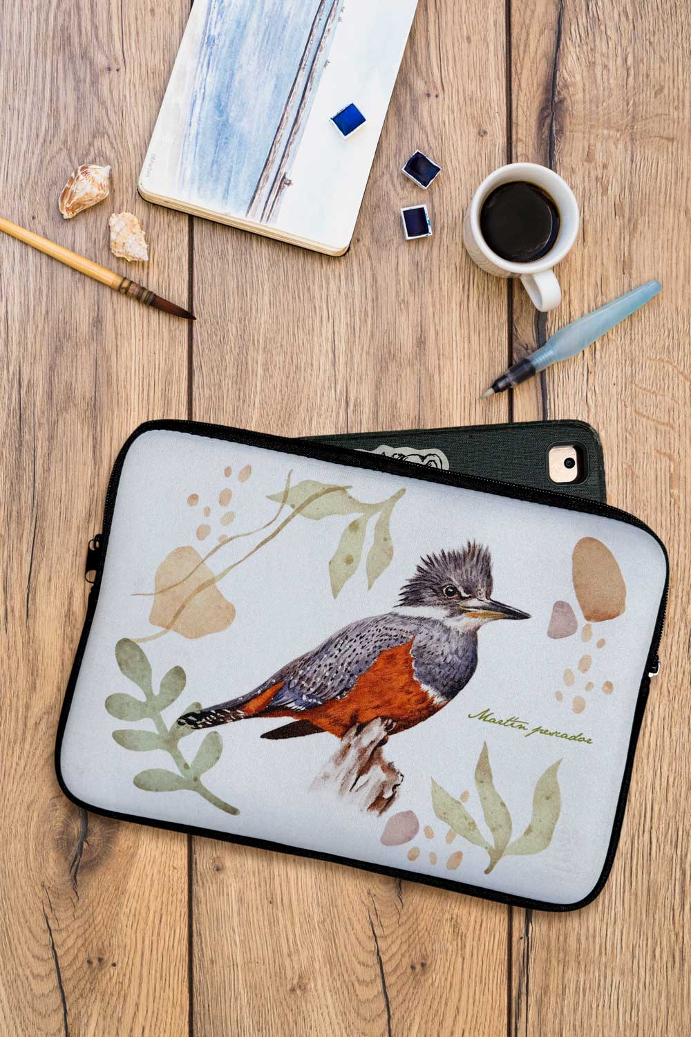 Funda notebook y tablet Martín pescador