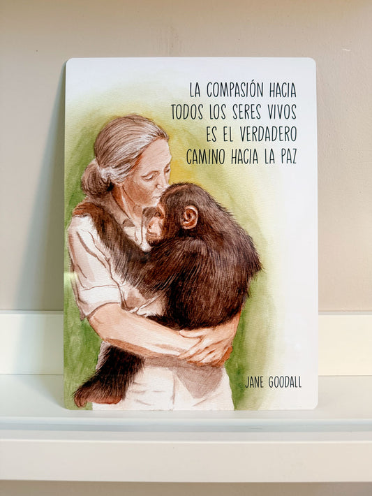 Letrero decorativo Jane Goodall
