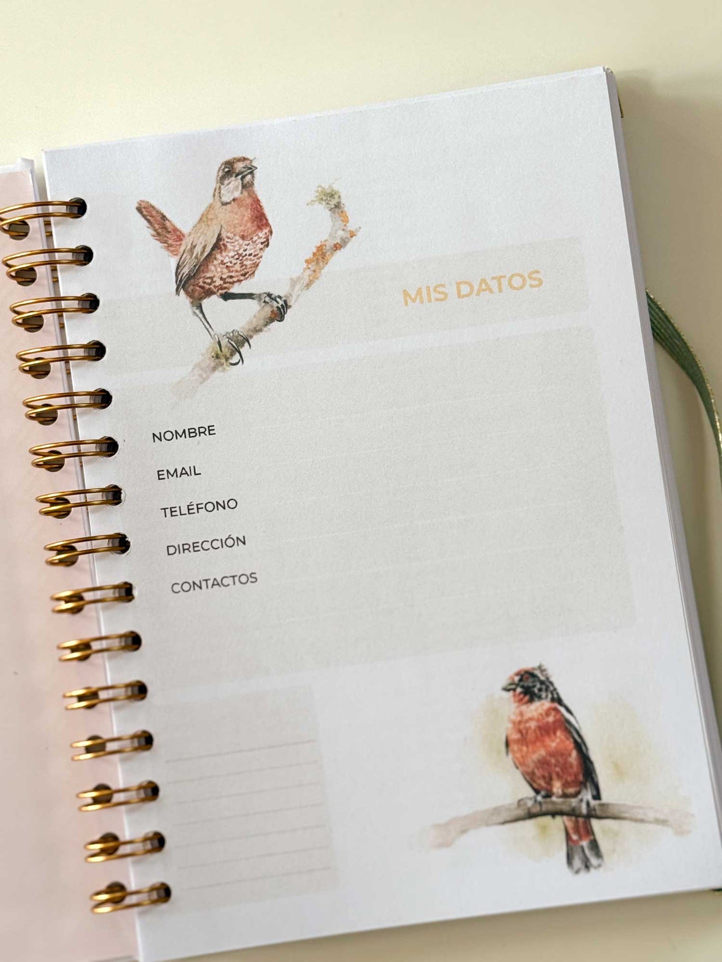 Cuaderno de avistamiento de aves