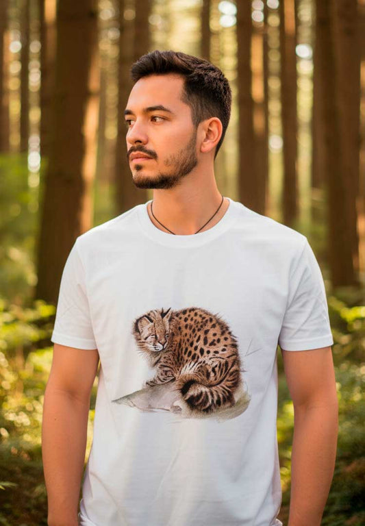 Polera ilustrada Gato Huiña