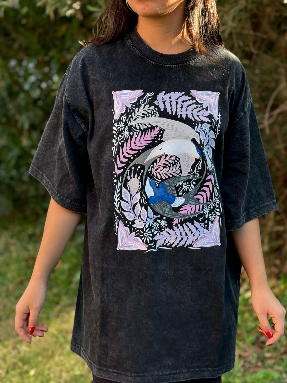 Polera ilustrada Golondrina Chilena