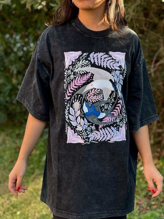 Polera ilustrada Golondrina Chilena