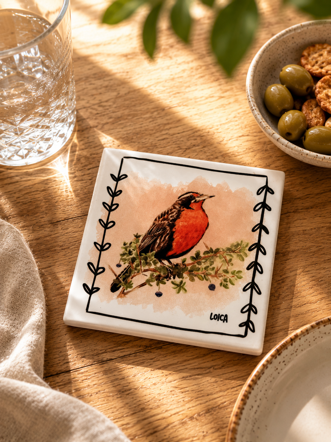 Set 4 Posavasos Aves de Chile