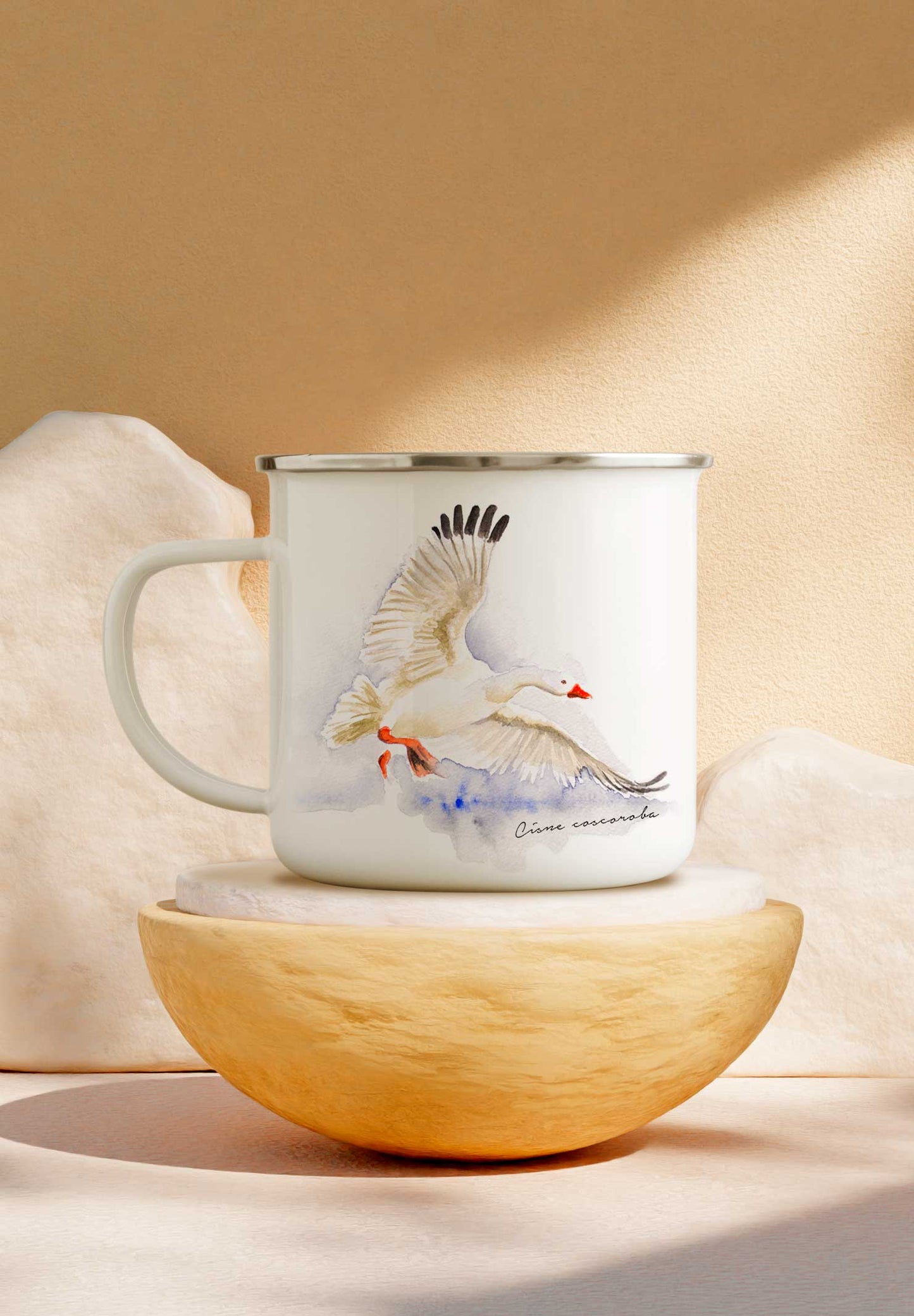 Tazón enlozado Cisne coscoroba