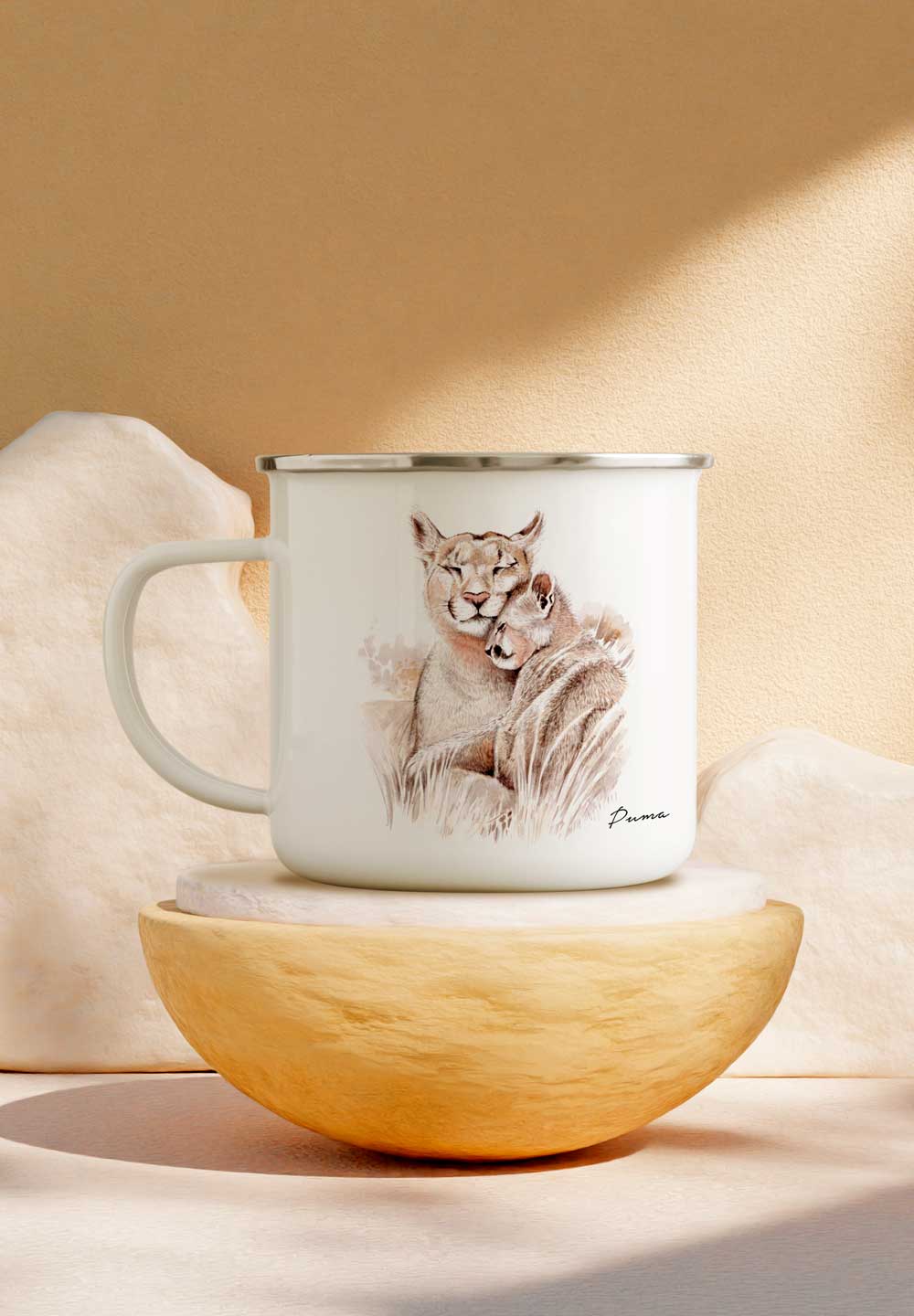 Tazón enlozado Puma